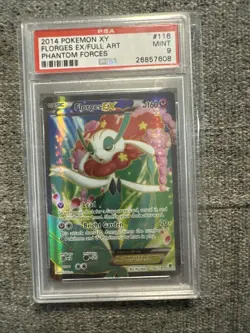Pokemon 2014 XY Phantom Forces #116 Full Art/Florges EX PSA 9 - Image 1