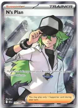 N's Plan 163/086 Ultra Rare Black Bolt Pokemon Near Mint - Image 1