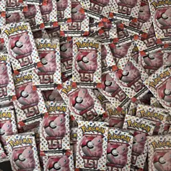 151 Booster Packs x100 Empty Scarlet Violet Pokemon Booster Packs - Image 1