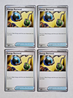 Pokemon TCG 4x Energy Retrieval 082/086 White Flare Playset NM - Image 1