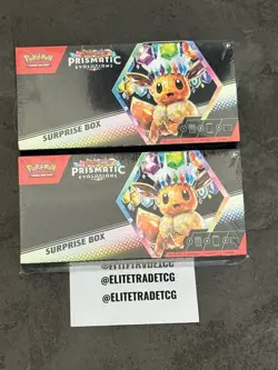 2X SEALED Pokemon TCG Scarlet & Violet Prismatic Evolutions Surprise Box - Image 1
