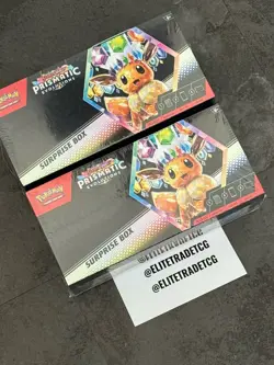 2X SEALED Pokemon TCG Scarlet & Violet Prismatic Evolutions Surprise Box - Image 2