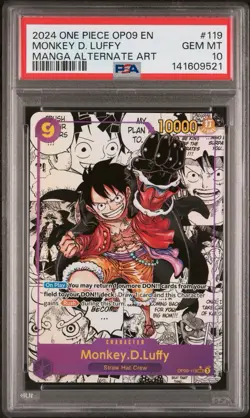 2024 One Piece Monkey.D.Luffy Manga OP09-119 Emperors in the New World PSA 10 - Image 1