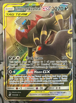 Umbreon & Darkrai GX 125/236 Sm-Unified Minds Holo Pokemon Card Near Mint - Image 1