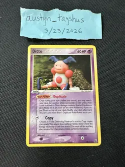 Pokemon Ditto (Rare) 38/113 EX Delta Species 60 HP Shapeshifter Basic Card - Image 1