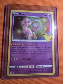 Mew Holo Rare Celebrations 011/025 New TCG Card Sword & Shield Foil 2021 TCG - Image 1