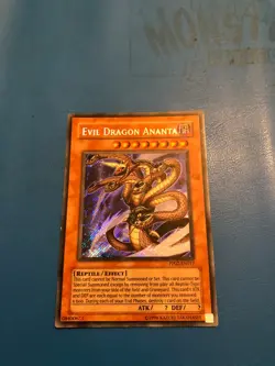 YUGIOH Secret Rare Evil Dragon Ananta PP02-EN017 - Image 1
