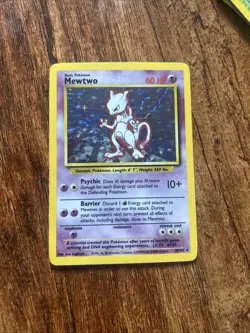 Pokemon TCG Mewtwo Base Set Holo Rare Card 10/102 1999 - Image 1
