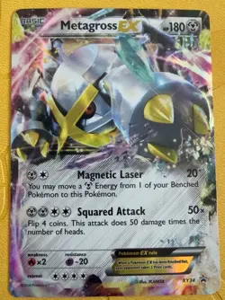 Metagross EX XY34 - XY Holo Promo Shiny Pokemon Trading Card - Image 1