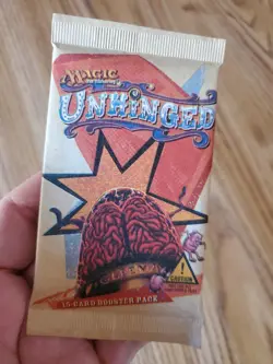 MAGIC THE GATHERING Lot of Three (3) UNHINGED Factory Sealed Booster Packs - Image 3