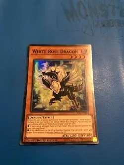 YUGIOH Super Rare White Rose Dragon SAST-ENSE4 - Image 1
