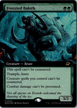 Frenzied Baloth (Extended Art) R Edge of Eternities 342 FOIL Near Mint - Image 1