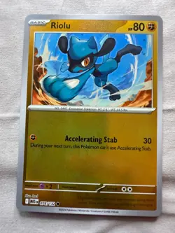 Riolu - 076/132 - ME01: Mega Evolution - Pokemon TCG - NM - Reverse Holo - Image 1