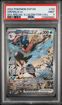 PSA 9 MINT Greninja ex SVP SFA Special Illustration Coll. Holo Pokemon 132 - Image 1