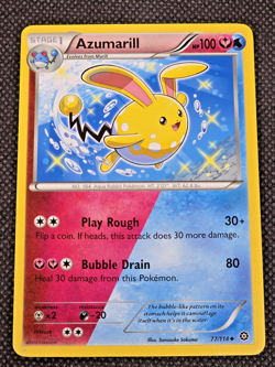 Azumarill 77/114 Uncommon XY - Steam Siege LP Normal Pokemon Card -- L30 - Image 1