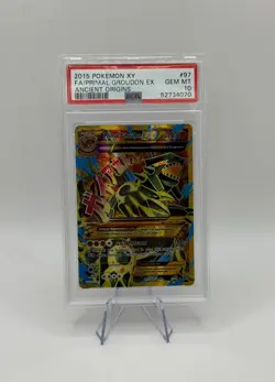 Pokemon TCG Primal Groudon-EX Ancient Origins 97/98 Holo Full Art PSA 10 - Image 1