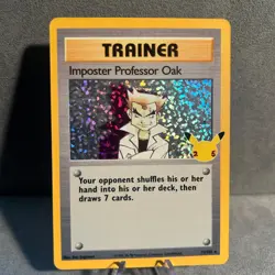 Imposter Professor Oak 73/102 Celebrations: Classic Collection Pokemon NM - Image 1