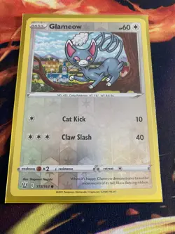 Glameow 115/163 Reverse Holo | SWSH: Battle Styles | Pokemon Card Nm - Image 1