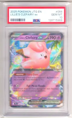 2025 POKEMON JTG EN-JOURNEY TOGETHER #056 LILLIE'S CLEFAIRY EX PSA 10 - Image 1