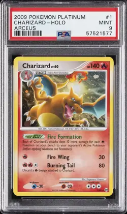 2009 POKEMON PLATINUM ARCEUS #1 CHARIZARD-HOLO PSA 9 - Image 1