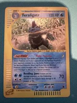 Pokemon Feraligatr 12/147 Aquapolis Holo E-Reader Rare 2002 Vintage Clean - Image 1