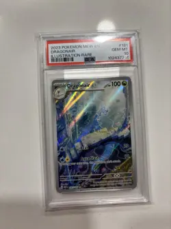 Pokemon TCG Dragonair Illustration Rare Card 181/165 Scarlet & Violet 151 PSA 10 - Image 1