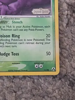 Muk 11/92 Reverse Holo Stamped Ex Legend Maker Pokemon NM-MINT - Image 2