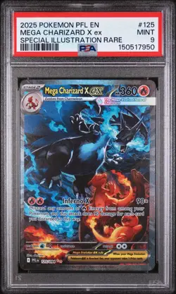 2025 POKEMON PFL EN-PHANTASMAL FLAMES | SPECIAL ILLUSTRATION RARE PSA 9 MINT - Image 1