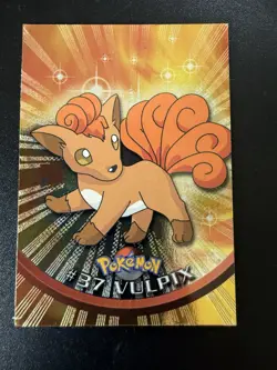 1999 Topps Pokemon TV Series 1 Vulpix Foil (Black Logo) - Image 1