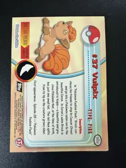 1999 Topps Pokemon TV Series 1 Vulpix Foil (Black Logo) - Image 2