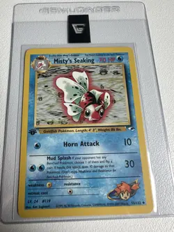 Misty’s Seaking 1st Edition Gym Heroes 55/132 WOTC Vintage Pokemon - Image 1