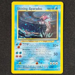 Shining Gyarados Double Holo Error 65/64 Neo Revelation Pokemon TCG - Image 1
