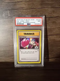 Pokemon Koga XY207 Gym Badge Pokemon League Promo Holo - PSA 9 MINT! - Image 1