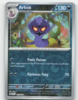 Arbok #101/162 Reverse Holo Pokemon Temporal Forces Near Mint or Better - Image 1