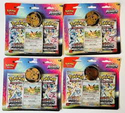 Prismatic Evolutions Eevee 2-pack Blister-Pokemon TCG (Lot of 4) - Image 1