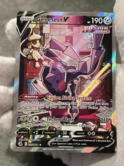 Pokemon TCG Genesect V 255/264 Fusion Strike Alternate Art Holo NM - Image 3