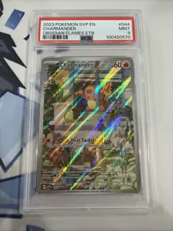 2023 Pokemon SVP EN Charmander Obsidian Flames ETB Promo #044 PSA 9 - Image 1