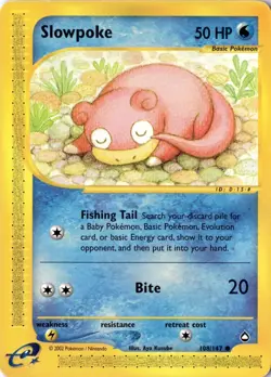 Slowpoke 108/147 - Aquapolis - Pokemon - LP - Image 1