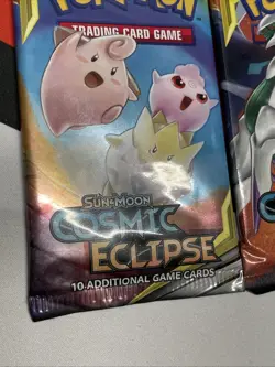 Pokemon Sun & Moon TCG Cosmic Eclipse Sealed Booster Pack Lot(2) - Image 3