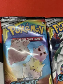 Pokemon Sun & Moon TCG Cosmic Eclipse Sealed Booster Pack Lot(2) - Image 4