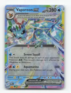 Pokemon TCG - Vaporeon ex 023/131 Near Mint Double Rare Prismatic Evolutions - Image 1