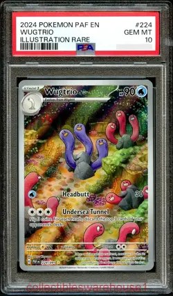 Pokemon Paldean Fates Wugtrio 224 PSA 10 - Image 1