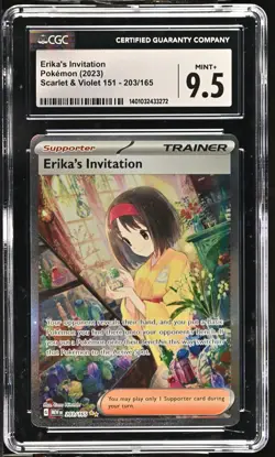 Pokemon GRADED Erika's Invitation 203/165 151 9.5 CGC ENGLISH - Image 1