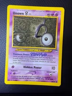 MP Unlimited Neo Destiny Unown [V] 89/105 Common Pokemon - Image 1