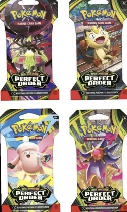Pokemon TCG Perfect Order Art Set of 4 Sleeved booster packs BRAND NEW! - Image 1