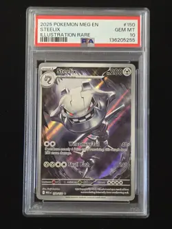 2025 Pokemon Meg En Steelix Illustration Rare #150 Psa 10 - Image 2