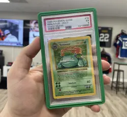 PSA 5 Venusaur 015/102 Pokemon Base Set (Shadowless) Holofoil - Image 1