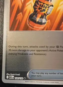 Premium Power Pro 124/132 Reverse Holo Uncommon Mega Evolution Pokemon TCG - Image 4