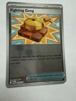 Pokemon Fighting Gong 116/132 Reverse Holo Uncommon ME01 Mega Evolution NM - Image 3