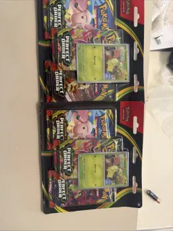 Lot Of 2 3-Pack Blister (Chikorita) Perfect Order ME03 Pokemon TCG In Hand - Image 1